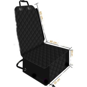 Resim Kapitone Su Geçirmez ve Kaymaz Kedi Köpek Koltuk Kılıfı Evcil Hayvan Araç Ön Koltuk Kılıfı 