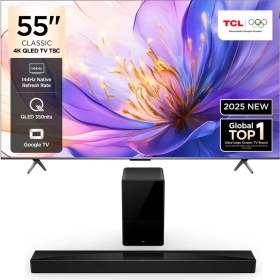 Resim TCL 55T8C 55” QLED 4K GOOGLE TV + TCL Q75H SOUNDBAR 