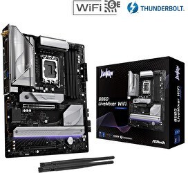 Resim Asrock B860 Live Mixer WiFi LGA1851 DDR5 8666 MHz OC ATX Gaming Anakart 