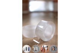 Resim After Times Halı Kaydırma Yapmaz Duvara Sabitleme İçin 3 Metre x 3 cm Nano Çift Taraflı Bant 