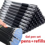 Resim 23 adet Büyük Kapasiteli Jel Kalem - Pürüzsüz 0.5Mm Uç, Siyah, Mavi ve Kırmızı Mürekkepli Renkli Tükenmez Kalemler Kawaii Kalemler Öğrenci Ofis Kırtasiye Okul Malzemeleri. 