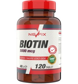 Resim Nevfix Biotin 5000 Mcg 120 Tablet 
