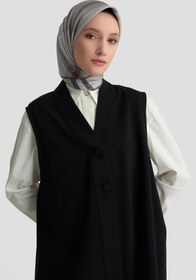 Resim Armine Asimetrik Yelek 25K4801 Siyah 