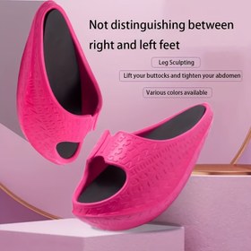 Resim 1 Çift Unisex Yoga Şekillendirici Terlikler, Kalça Kaldırma ve Karın Şekillendirme için Kaymaz Kauçuk Fitness Ayakkabıları, Ev Egzersiz Ekipmanı, Kırmızı ve Siyah Renklerde Mevcut 