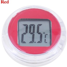 Resim Xifu Shop C Kırmızı Stil Motosiklet Dijital Termometre Su Geçirmez Motor Saati Araba Içi Saatler (Yurt Dışından) 