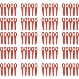 Resim Geekyou 100 Adet 8.3cm Kırmızı Pe Plastik Kesici - Elektrikli Çim Biçme Makinesi Aksesuarı 