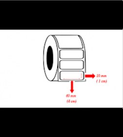 Resim 10x40 Barkod Etiketi Kuşe 1000'li Sarım 