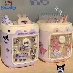 Resim Sanrio Çok Amaçlı Masa Düzenleyici, Kırtasiye İçin Uygun - Büyük Kapasiteli Kalemlik ve Makyaj Fırçası Standı - 14 Yaş ve Üzeri Hello Kitty Hayranları İçin İdeal 