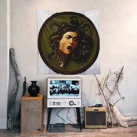 Resim Medusa Tablosu Duvar Örtüsü - 90 cm x 90 cm 