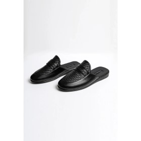 Resim EXCLUSIVE Erkek Ev Terliği Suni Deri 440 Siyah Konforlu Kullanım Alanı İçin Tasarlandı 