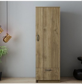 Resim Gardırop Sunay Tek Kapak Ceviz 