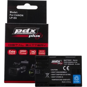 Resim Pdx Canon LPE6 Batarya Pil 2300mAh 7D Mark II,7D,5DS,5DS R,5D Mark IV,III,II,60D,60Da,70D,80D,6D 