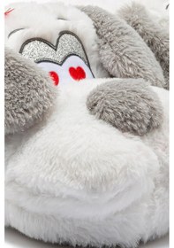 Resim Ani Kadın Hayvanlı Panduf Beyaz-gri 36/41 3550298 