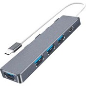 Resim 5 In 1 Type C Dönüştürücü 4 USB Portlu Adaptör Hub Çoklayıcı AL-34942 
