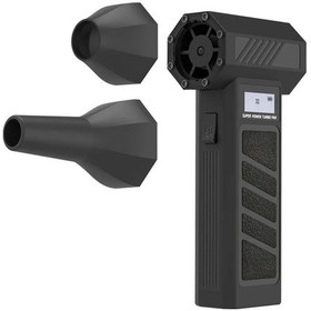 Resim Willowhaven Black Turbo Fan Usb Şarjlı Taşınabilir El Vantilatörü Toz Temizleme Kamp Ofis 