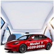 Resim Challenger Tesla Model Y 2020-2024 Katlanır Tavan Stor Perde Isı Yalıtım Soğutma 