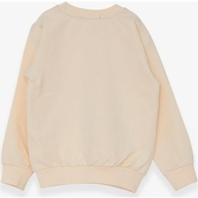 Resim Breeze Kız Çocuk Sweatshirt Kalp Baskılı 2-6 Yaş, Krem-krem Krem 