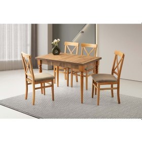 Resim Mobilgen Diş Budak Arin Sandalye 110+60 Smart Açılabilir Masa Takımı 