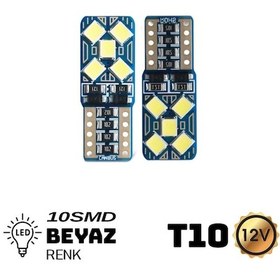 Resim Carub Ampul 12v T10 Canbus Fiber 10 Smd Oto Ampulü Beyaz 2li Set Br0400272 