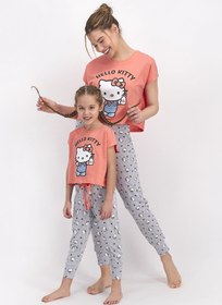 Resim Tarz ı Alem Anne Çocuk Hello Kitty Pijama Kombin Çocuk 