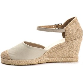 Resim Gerçek Elişi Bej Kadın Dolgu Topuk Espadril Handmade Bej 