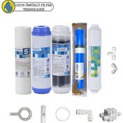 Resim Pemax Water Solutions Purefer Açık Kasa Çift Karbonlu Sertifikalı 5'li Vontron Helixfil Yüksek TDS Mebran 5'li 