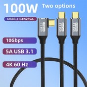 Resim USB C 3.1 Gen2 10Gbps'den USB-C Video Kablosu 100W 5A Tip-C PD Kablosu 8K 4K 60Hz USB 3.2 20Gbps Tip C Kablosu Dizüstü Bilgisayarlar İçin Uygun 