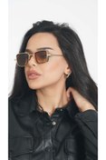 Resim Angel Eyes Gold Dikdörtgen Unisex Güneş Gözlüğü Yw-2023b 