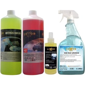 Resim Luxor Kimya Kimya 4lü Kış Seti Antifriz+cam Suyu+yağmur Su Kaydırıcı+kar Buz Çözücü 