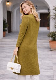 Resim Fresh&Moda Kadın Mevsimlik Petek Desen Uzun Büyük Beden Triko Kazak 