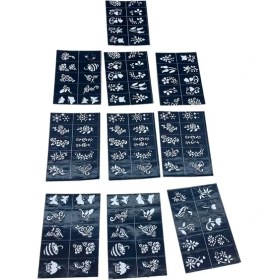 Resim Uravas Store Çi̇çekli̇ 10X14CM Tüp Kina Desen Çikartma Şablonu 12 Parça (5528) 