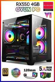 Resim Zeiron Colder X17 Ryzen 5 5500 16gb 512gb M.2 Ssd Rx550 Sıvı Soğutmalı Oyuncu Masaüstü Bilgisayar 