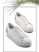 Resim Bambi Beyaz Hakiki Deri Kadın Sneaker K01102120003 