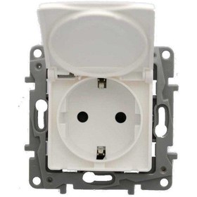 Resim Viko Karre Kapaklı Topraklı Priz-Çerçevesiz 