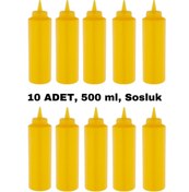 Resim GastroPlast 10 Adet, 500 ml, Fişek Plastik Sosluk, Ketçap, Mayonez, Hardal, Barbekü, Zeytinyağlık, Limonluk 