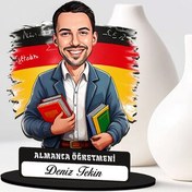 Resim Erkek Almanca Öğretmeni Karikatürlü Biblo 