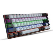Resim Hxsj V800 Kablolu Mekanik Klavye 68 Tuşlu Rgb Oyun Klavyesi Çıkarılabilir Tip-c Kablolu Abs Tuş Takı 