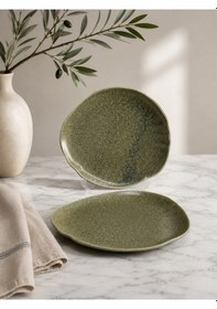 Resim 2'li Adelfa Tone Oval Plate 20 Cmkahvaltılık Sunum Tatlı Sunum Pasta Servis Gourmet Sunum Çok renkli 