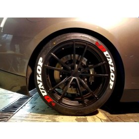 Resim 3d Lastik Yazısı Beyaz Dunlop 4 Adet Bombtire 