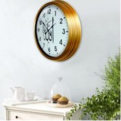 Resim MUSENSO Altın Varaklı Ayetli Salon Ofis Duvar Saati Metal Çerçeve 40 Cm 59400541336 