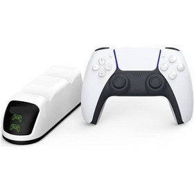 Resim P5-0515 Led Göstergeli Ps5 Ikili Joystick Kol Şarj Stand 