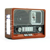 Resim TEKNOMAĞAZAM Nostalji Radyo Bluetooth, Usb/sd/aux/fm Radyo Saatli Ahşap Nostalji Fenerli Müzik Kutusu 