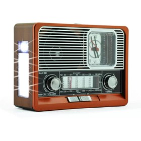 Resim TEKNOMAĞAZAM Nostalji Radyo Bluetooth, Usb/sd/aux/fm Radyo Saatli Ahşap Nostalji Fenerli Müzik Kutusu 