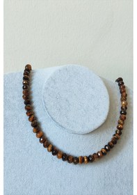 Resim Badeaccessories Rondela Kaplangözü Doğal Taş Kolye Turuncu 
