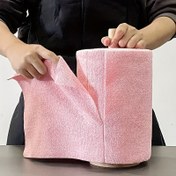 Resim 1 Metrelik Yeniden Kullanılabilir Mutfak Temizlik Bezi Rulosu: 1 Metre Ultra İnce Lif Havlu Rulo, Kesintisiz Kesim - Tabaklar, Tencereler vb. İçin Uygun - Dış Mekan ve Mutfak Kullanımı için Uygun, Bulaşık Yıkama Bezi 