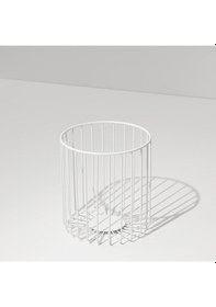 Resim Çamaşır/havlu Sepeti, Tel - Mat Beyaz Mat Beyaz 