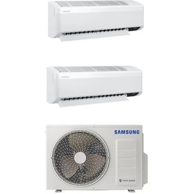 Resim Samsung WindFree Multi AJ050TXJ2KH/EA 5 kW 1 Dış + 2 İç Ünite (12+12) Duvar Tipi Klima 