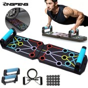 Resim PINGPENG Çok Fonksiyonlu Push-Up Tahtası Sistemi, Göğüs Kası Eğitimi için Profesyonel Fitness Zemin Egzersiz Ekipmanı, Kol Güç Eğitimi, Unisex, Dayanıklı PP Malzeme, Siyah - Ev Spor Salonu Temelleri 