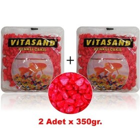 Resim Çakıl Taşı Kırmızı 350gram X 2 Paket 