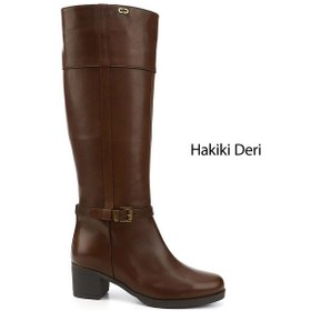 Resim Gönderi(R) Gönderir Kadın Kahve Antik Fermuarlı Kalın Topuklu Hakiki Deri Çizme Gkzc13444564 Kahverengi 